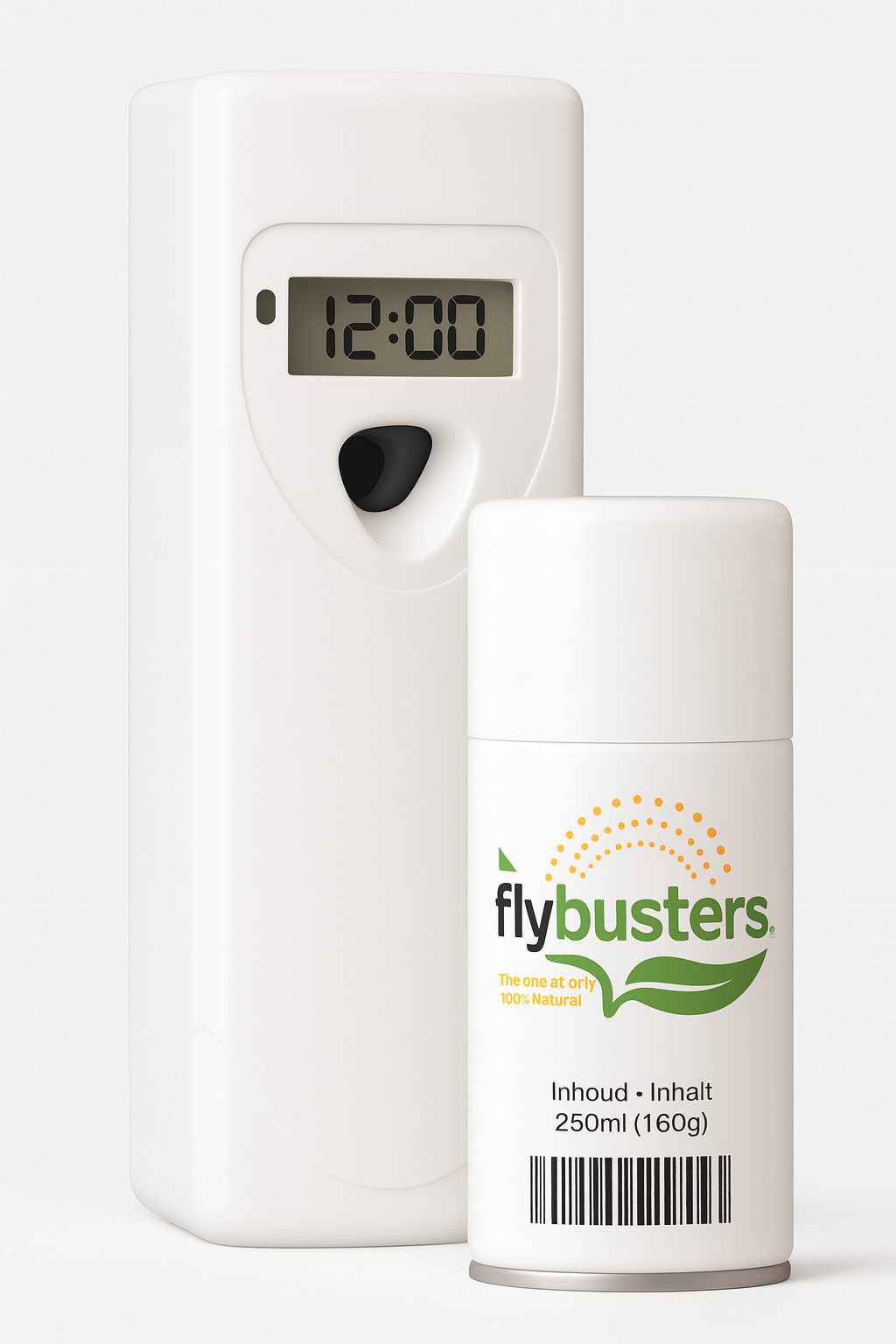 Flugfritt.se automatiska Dispenser + Flybusters Refill